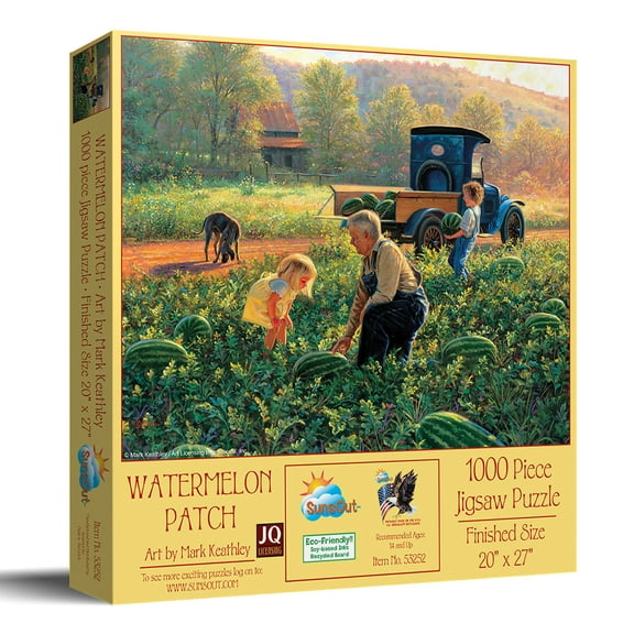 SUNSOUT INC - Watermelon Patch - 1000 pc Jigsaw Puzzle by Artist: Mark Keathley - Finished Size 20" x 27" - MPN# 53252