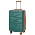 thumbnail image 1 of SUNSPIRE 26 Inch Checked Luggage Hardshell Medium Suitcase with Double Spinner Wheels, Scratch-Resistant Hardside Luggage with YKK Zipper Green, 1 of 9