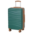 thumbnail image 1 of SUNSPIRE 28 Inch Checked Luggage - Hardshell Large Suitcase with Double Spinner Wheels, Scratch-Resistant Hardside Luggage with YKK Zipper, Green, 1 of 9