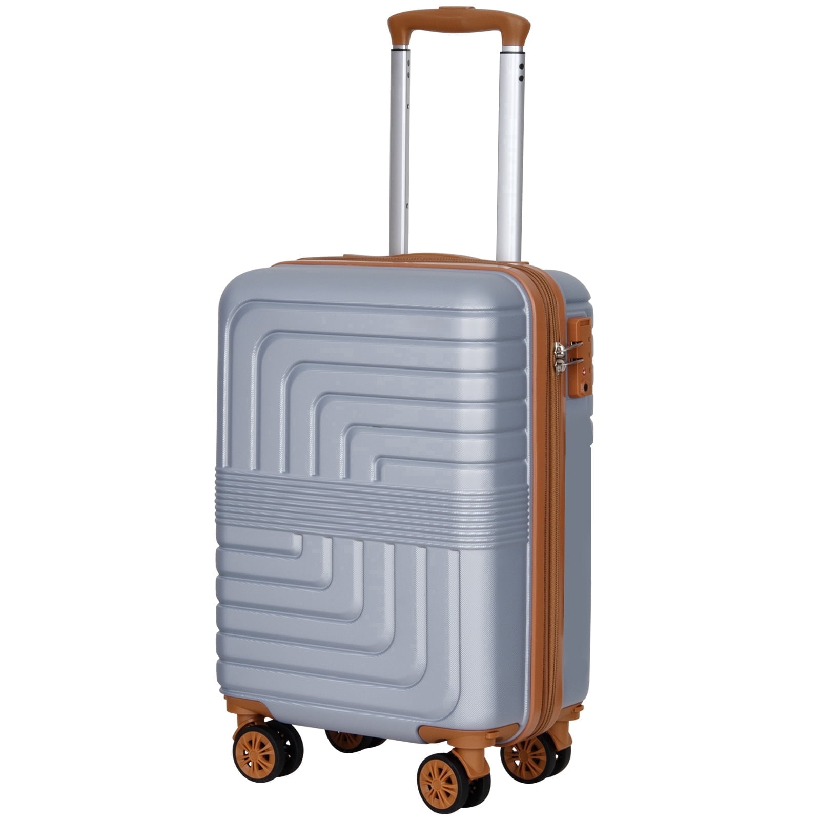 SUNSPIRE Carry On Luggage 20 Inch Airline Approved Expandable Hardside Suitcase Spinner Wheels More Space Hardshell Durable TSA Lock YKK Zipper Silver