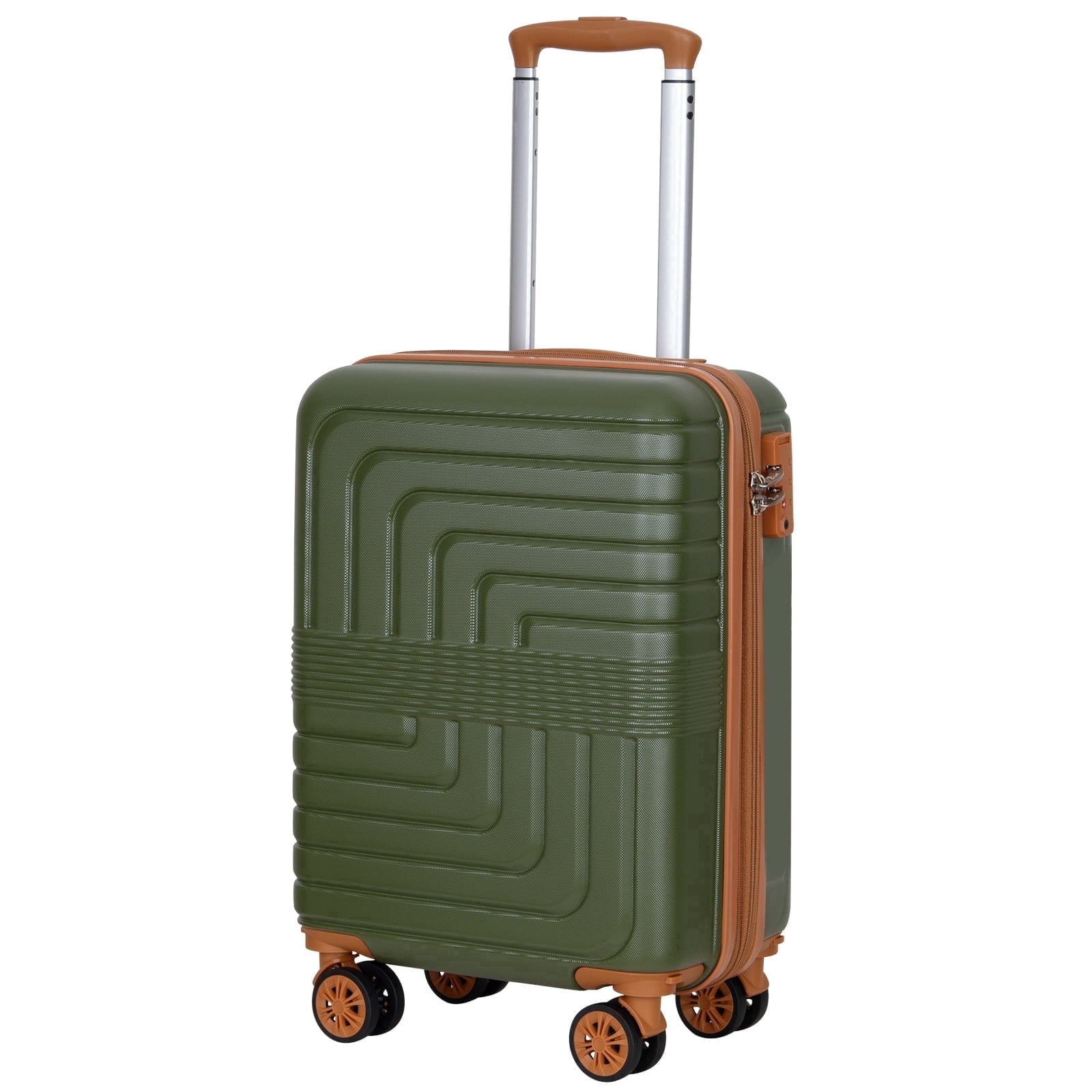 SUNSPIRE Carry On Luggage 20 Inch Airline Approved Expandable Hardside Suitcase Spinner Wheels More Space Hardshell Durable TSA Lock YKK Zipper Green