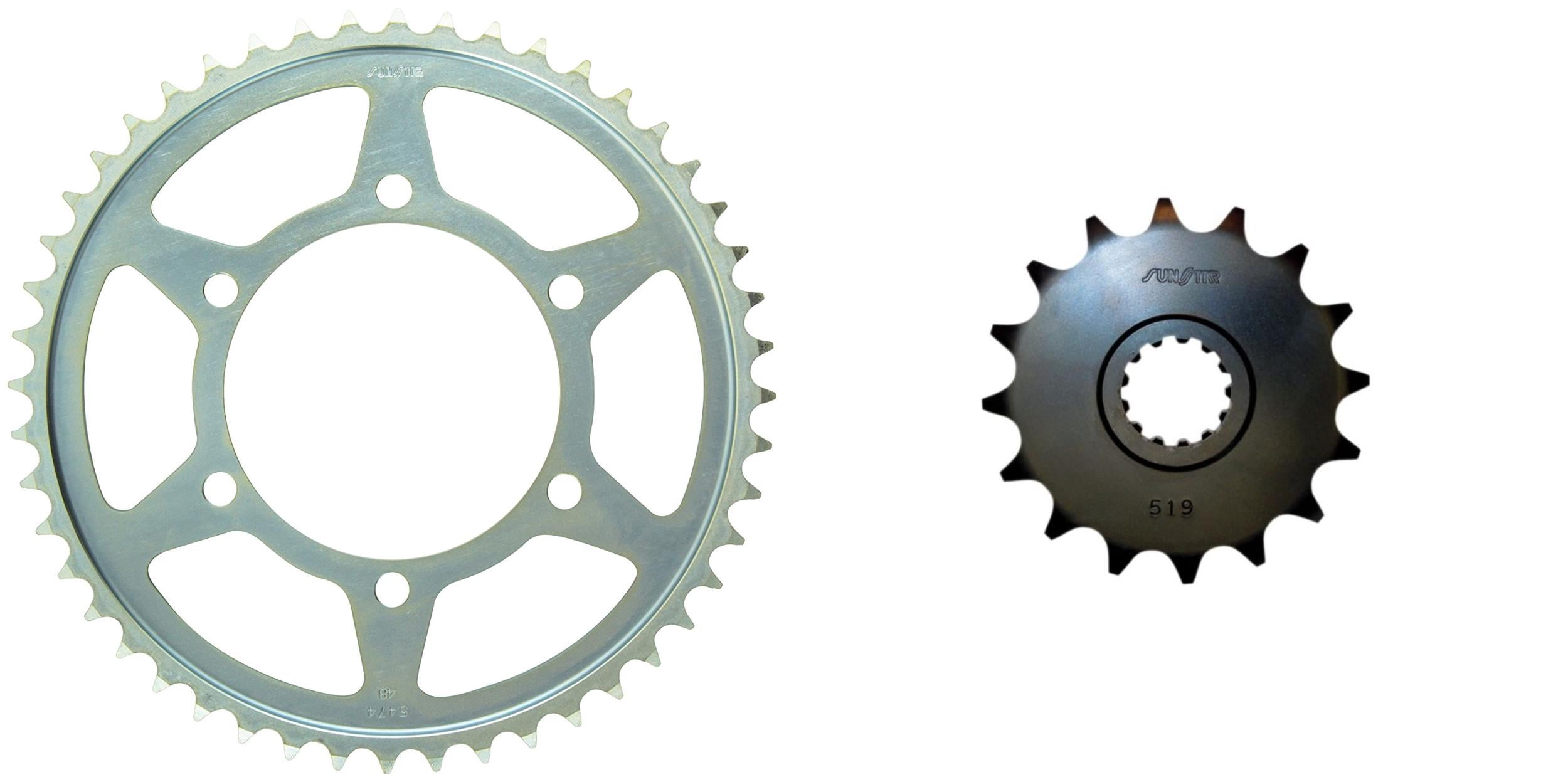 SUNSTAR Front & Rear Sprocket Kit for Street YAMAHA YZF-R6 2003-2005 ...
