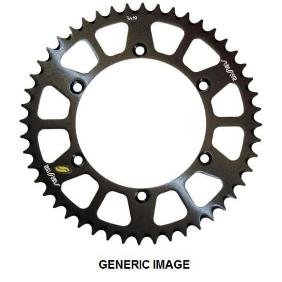 SUNSTAR Works Triplestar Rear Aluminum Sprocket Black 51T for OFFROAD KAWASAKI KX125J 92-93