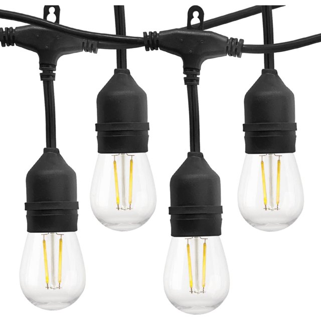 SUNTHIN 2Pack 48' LED Outdoor String Lights, Waterproof, Dimmable, 36