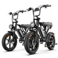 thumbnail image 1 of SUNTIBYE 2pcs G60 Peak 1500W Electric Bike, 20" Fat Tire E-Mountain Bikes,Long Range Electric Bike for Adults 48V 20Ah Ebike UL2849 Black, 1 of 10