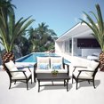 thumbnail image 1 of SUNTONE Patio Conversation Sofa Set - 4 Piece All Weather Outdoor Furniture Set, Gray, 1 of 2