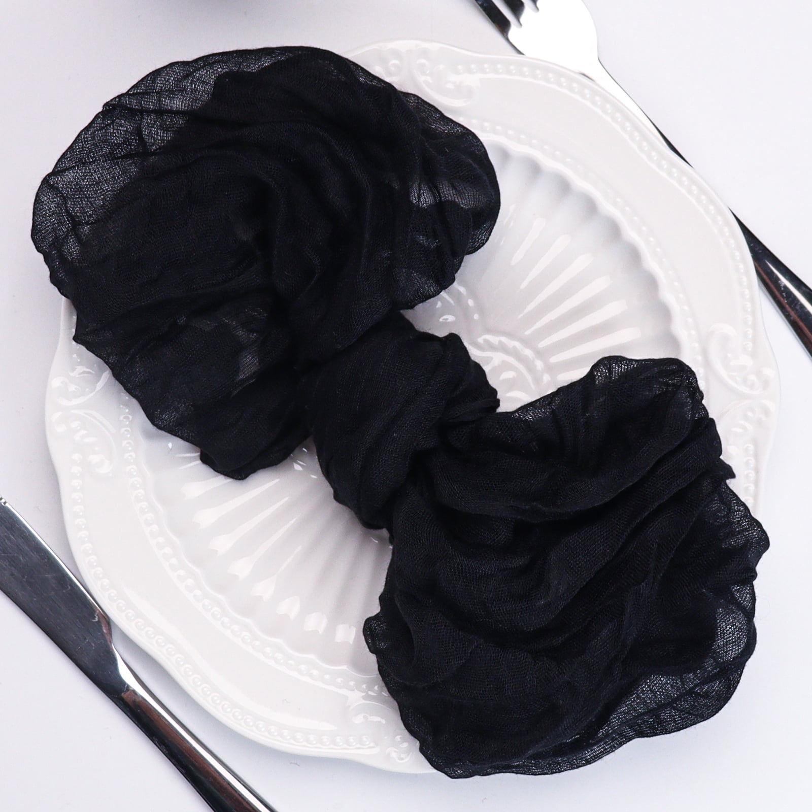 SUNTQ Cheesecloth Napkins Bulk, 20"x20" Set of 12 Cotton Dinner Napkins