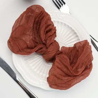 Stain Resistant Polyester Cloth Dinner Terracotta Cloth Napkins 17 in Non  Iron Christmas Dinner X-Mas Wedding Parties New Year Eve Dinner Terracotta