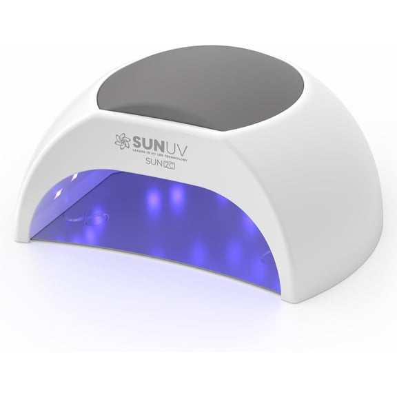SUNUV SUN2C 4 Timer Settings, LED Curable 48W LED Nail Dryer for Gel Polish with Silicone Pad, Grey