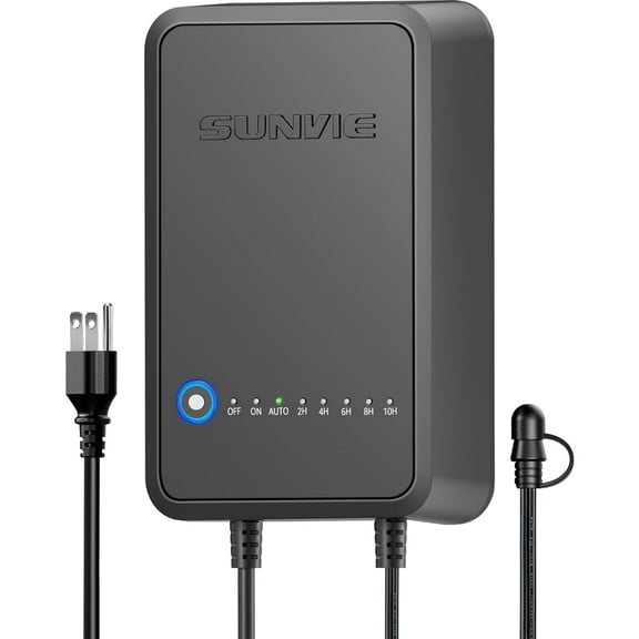 SUNVIE 100W Low Voltage Landscape Step Down Transformer with Photocell & Timer for Outdoor Spotlight