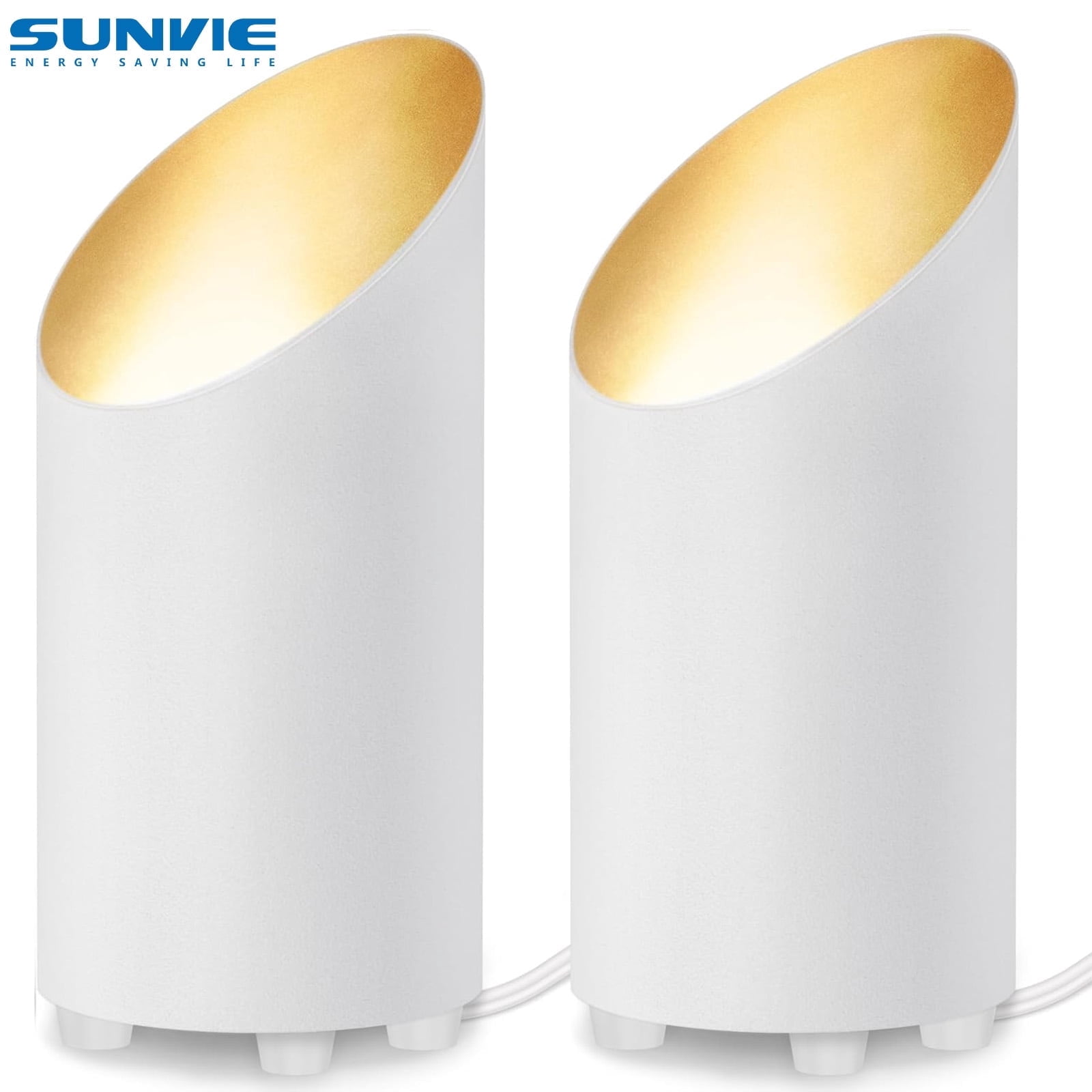 SUNVIE 2 Pack Uplighting Indoor Floor Can Light with 2700K LED GU10 ...