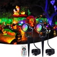 thumbnail image 1 of SUNVIE Christmas RGBW Spotlight Outdoor 6W Color Changing LED Landscape Light with Stake, 2 pack, 1 of 9
