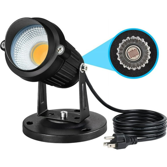 SUNVIE Dusk to Dawn Outdoor Spotlight 7W LED Landscape Lighting with Photocell Sensor for Yard