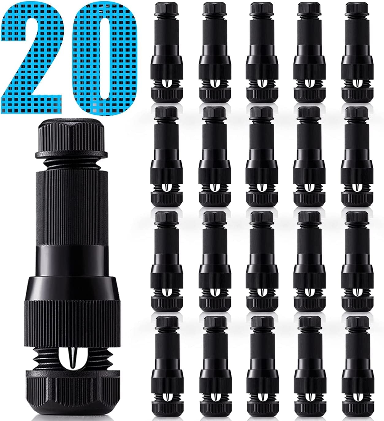 SUNVIE Low Voltage Fastlock Wire Connectors for Landscape Lighting Path