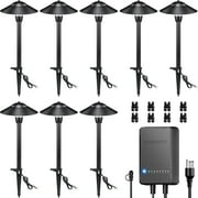 SUNVIE Low Voltage Landscape Lighting with 60W Transformer LED Outdoor Pathway Light for Yard Garden