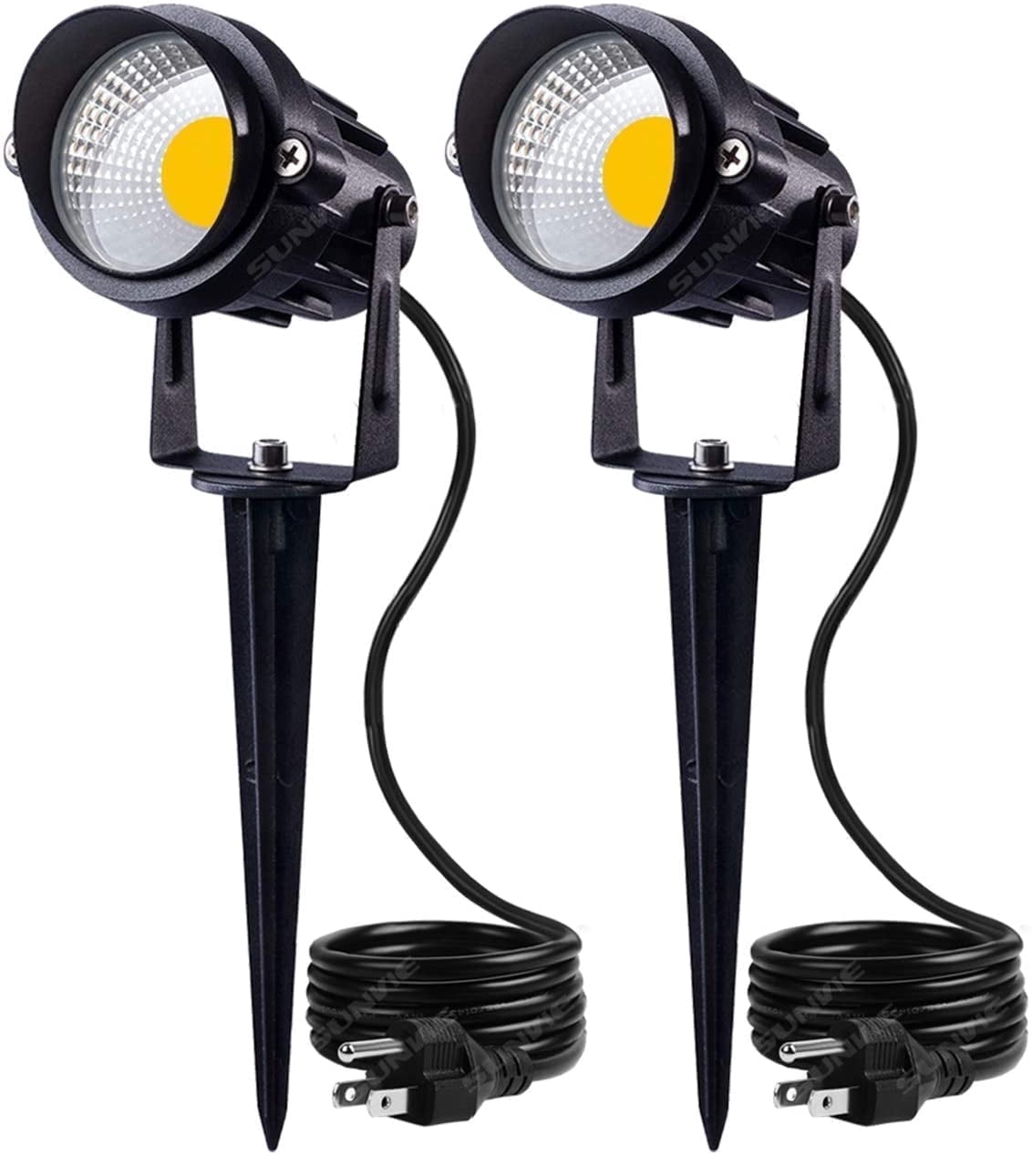 SUNVIE Outdoor Spotlight LED Landscape Lighting 12W with Spiked Stand for Lawn Decorative