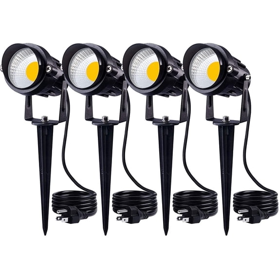SUNVIE Spotlight Outdoor 12W 120V LED Landscape Lighting with Spiked ...