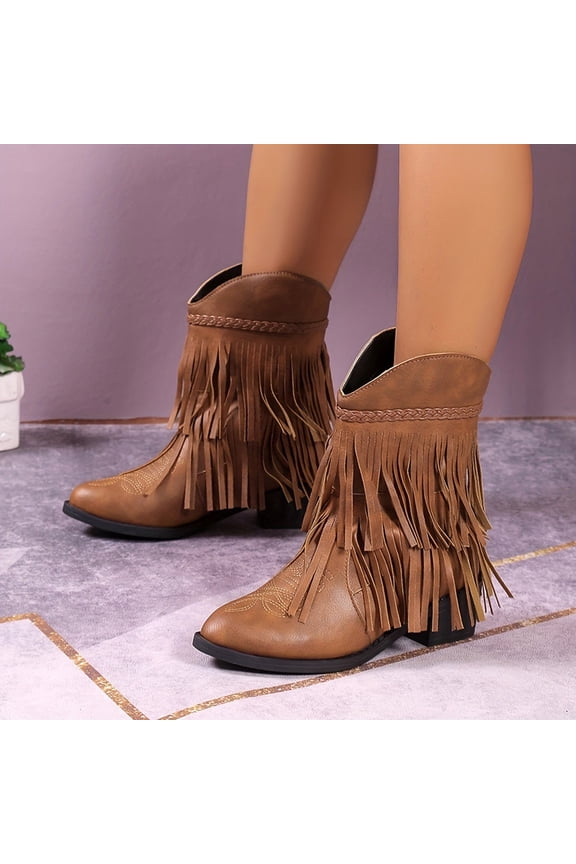 Womens Brown Ankle Boots - Comfortable Block Heel, Lace-Up Square Toe, Durable PU Material, Versatile for Casual & Semi-Formal, All-Day Wear, Size 38