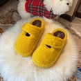 thumbnail image 1 of SUNVIT Womens Yellow Pl-sh Slippers - Warm Soft Closed-Toe Nylon Spandex, with Adjustable Hook & Loop, Comfortable Indoor Home Slippers for Cold Seasons,Size 38, 1 of 6
