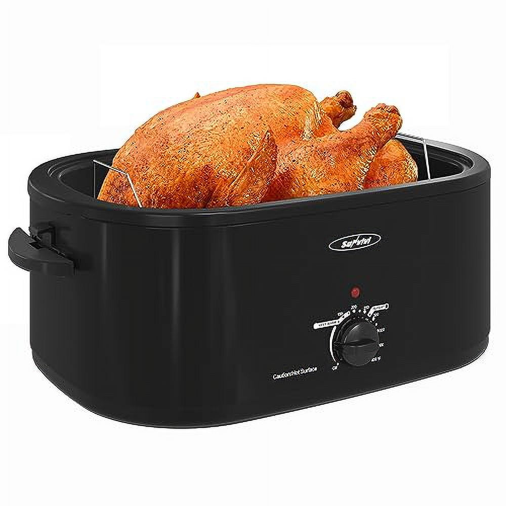 SUNVIVI 22 Quart Electric Turkey Roaster Oven with Visible & Self