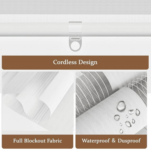 SUNVIVI Cordless Zebra Blinds Roller Shades, Free-Stop Roller Window Shades Blinds for Light Filtering and Protecting Privacy, Dual Layer Window Blinds for Home or Office
