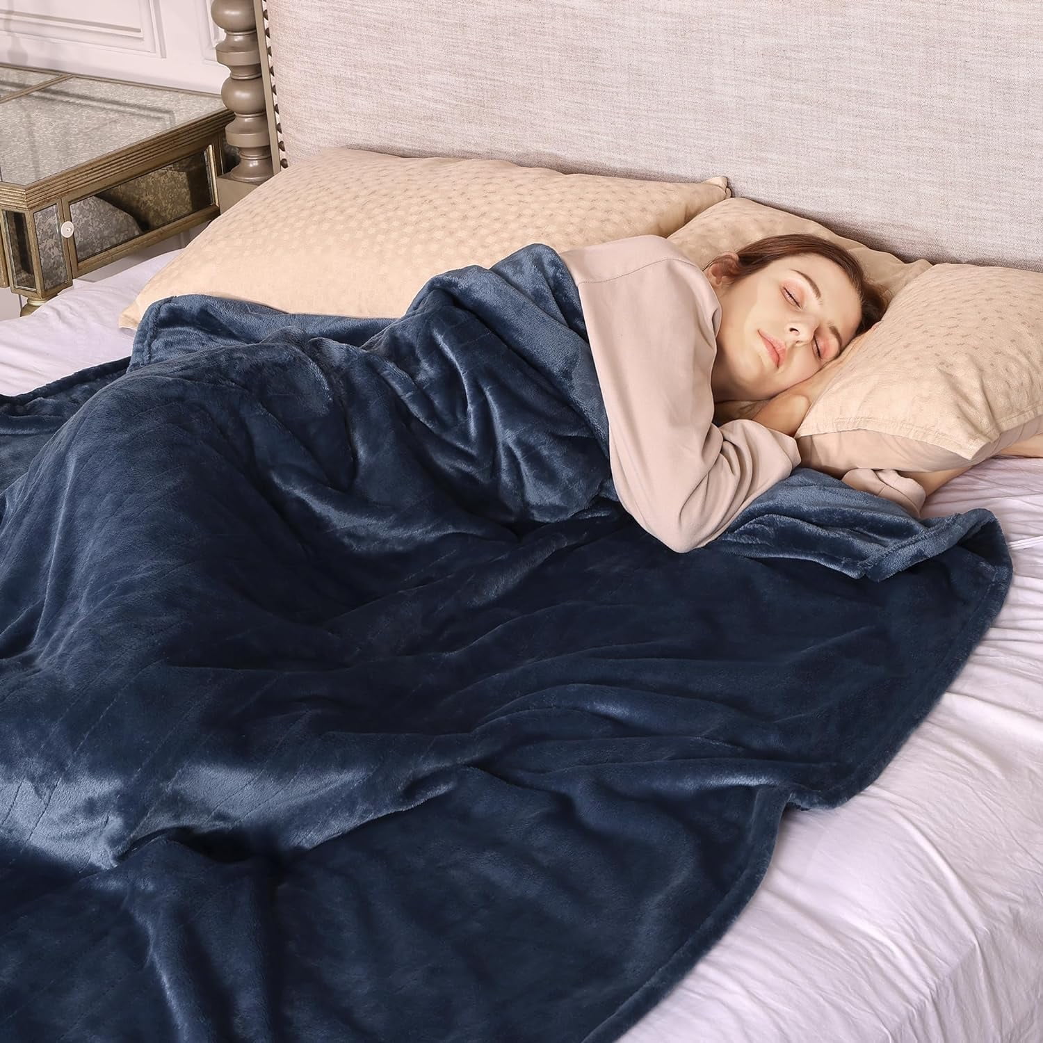 SUNVIVI Electric Heated Blanket, 84" x 62" Twin Size Electric Blanket