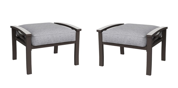 SUNVIVI Outdoor Patio Furniture Set, Patio Conversation Set with Coffee Table Side Table and Ottomans, Metal Furniture Set for Porch Backyard Garden