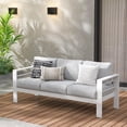 thumbnail image 1 of SUNVIVI Patio Furniture Aluminum Loveseat, All-Weather Outdoor Sofa Couch, Metal Chair with Cushions, 1 of 9