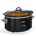 thumbnail image 1 of SUNVIVI Small Slow Cooker 4QT, Mini Food Warmer with 3 Heating Settings, Removable Ceramic Pot, Dishwasher Safe Glass Lid, Stainless Steel, 1 of 8