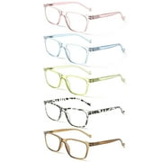 SUNVOES 5 Pack BLue Light Blocking Reading Glasses for Women Fashion Colorful Readers