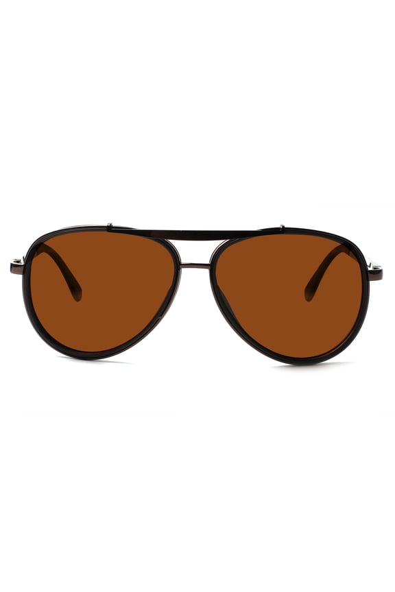 Retro Pilot Polarized Sunglasses for Men Women Spring Hinge Glasses