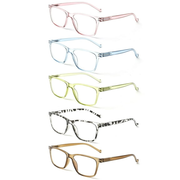 SUNVOES Women's Reading Glasses 5 Pack Fashion Colorful Reader