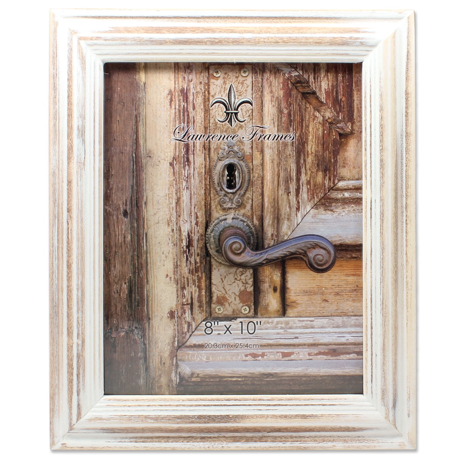 Distressed Whitewash Wood 8x10 Tabletop and Wall Frame