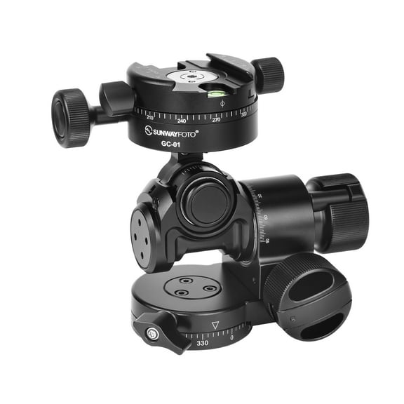SUNWAYFOTO GH-PRO II+ 3-Way Geared Tripod Head Include Arca Swiss Plate DP-60G