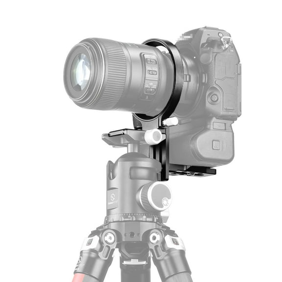 SUNWAYFOTO LS-85 85mm Rotating Collar DSLR Camera with Battery Grip, Tripod Mount Ring Lens Support Collar Arca Swiss Plate Mount DSLR Horizontal Vertical Switching