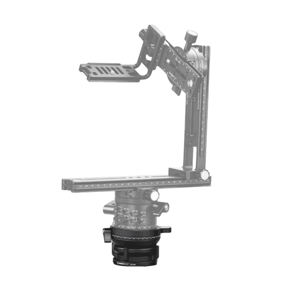 SUNWAYFOTO Tripod Leveling Base 360 Panoramic Tripod Head 33 lbs15kg Load Capacity, Low Profile Leveling Base 75mm w Butterfly Lock Collar +/-15 Tilt