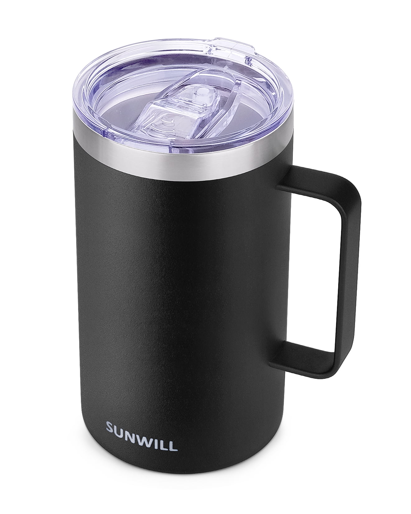Travel　Insulated　SUNWILL　Coffee　Steel　Stainless　Mug,　Cup　22oz,　with　Lid,　Navy