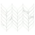 thumbnail image 1 of SUNWINGS 10-Sheet Peel and Stick Leaf Waterjet Backsplash Self Adhesive Tiles White Marble Wall Panels Stick on Backsplash for Kitchen, Bathroom, Fireplace, 1 of 7