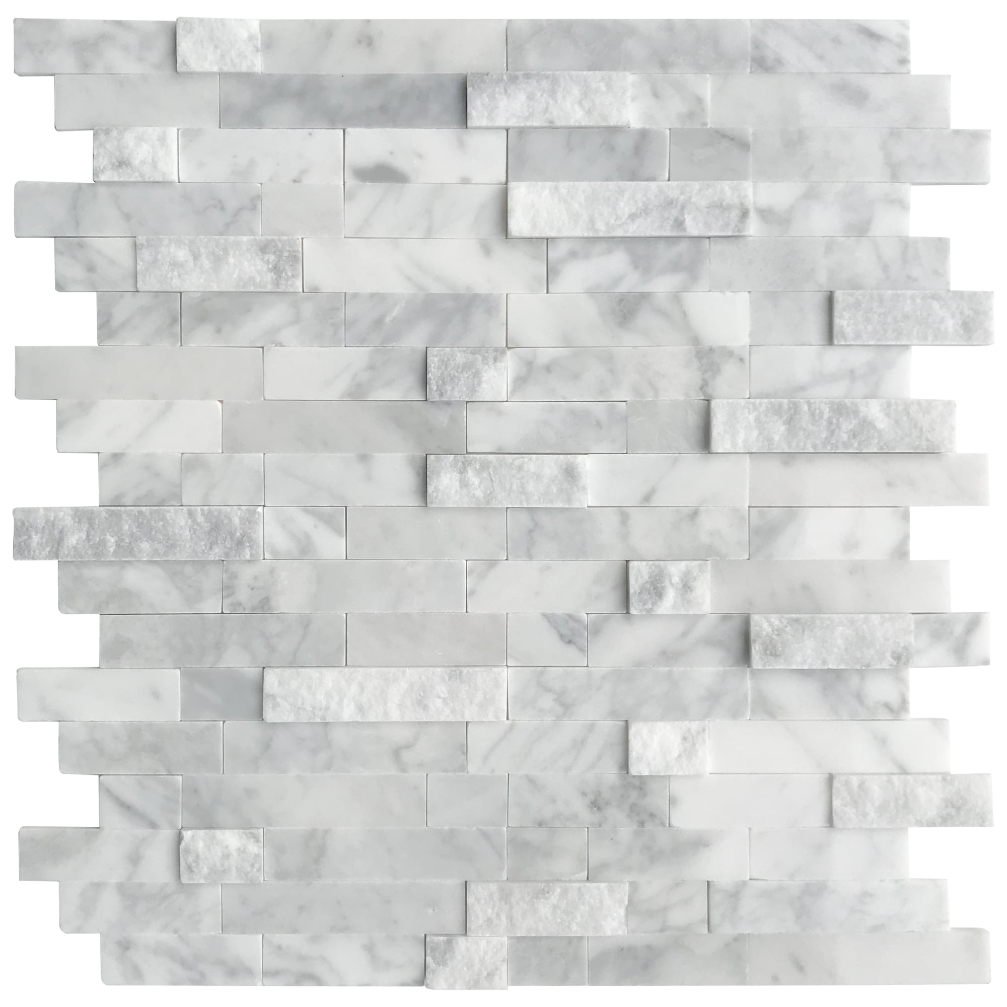 SUNWINGS Peel and Stick Mosaic Natural 3D Stone Self Adhesive