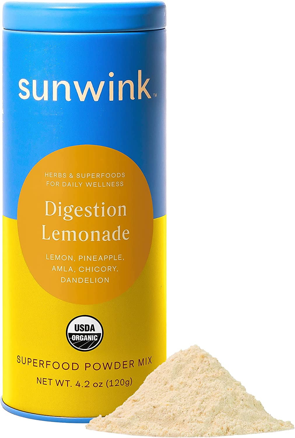 SUNWINK SUPERFOOD POWDER DIGESTION LEMONADE, 4.2oz Container