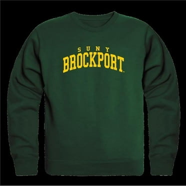 SUNY College at Brockport Golden Eagles Arch Crewneck Pullover Sweatshirt Sweater - Forest Green, Large