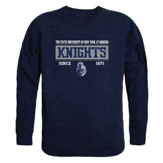W Republic 544-520-NVY-02 State University of New York at Geneseo Knights Established Crewneck Sweatshirt, Navy - Medium
