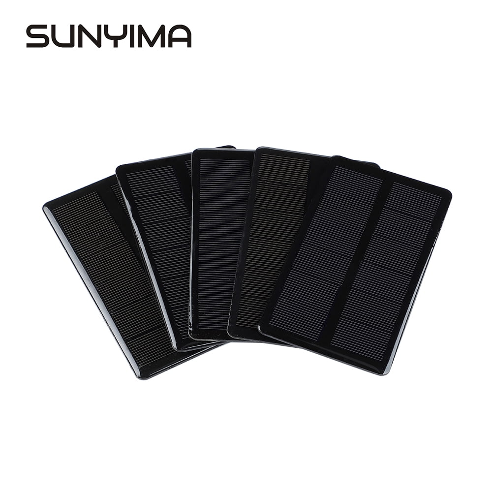 SUNYIMA 5Pcs Polycrystalline Mini Solar Panels Solar Cells Solar System Kit 6V 180mA 133mm x 73mm/5.23"x 2.87" for DIY Electric Toy Materials Photovoltaic Cells Solar DIY System Kits