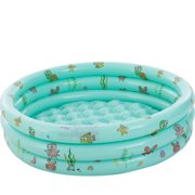 SUNYOK 130cm * 35CM Three-Ring Inflatable Round Swimming Pool, Children's Pool, Home Infant Thickening Inflatable Pool