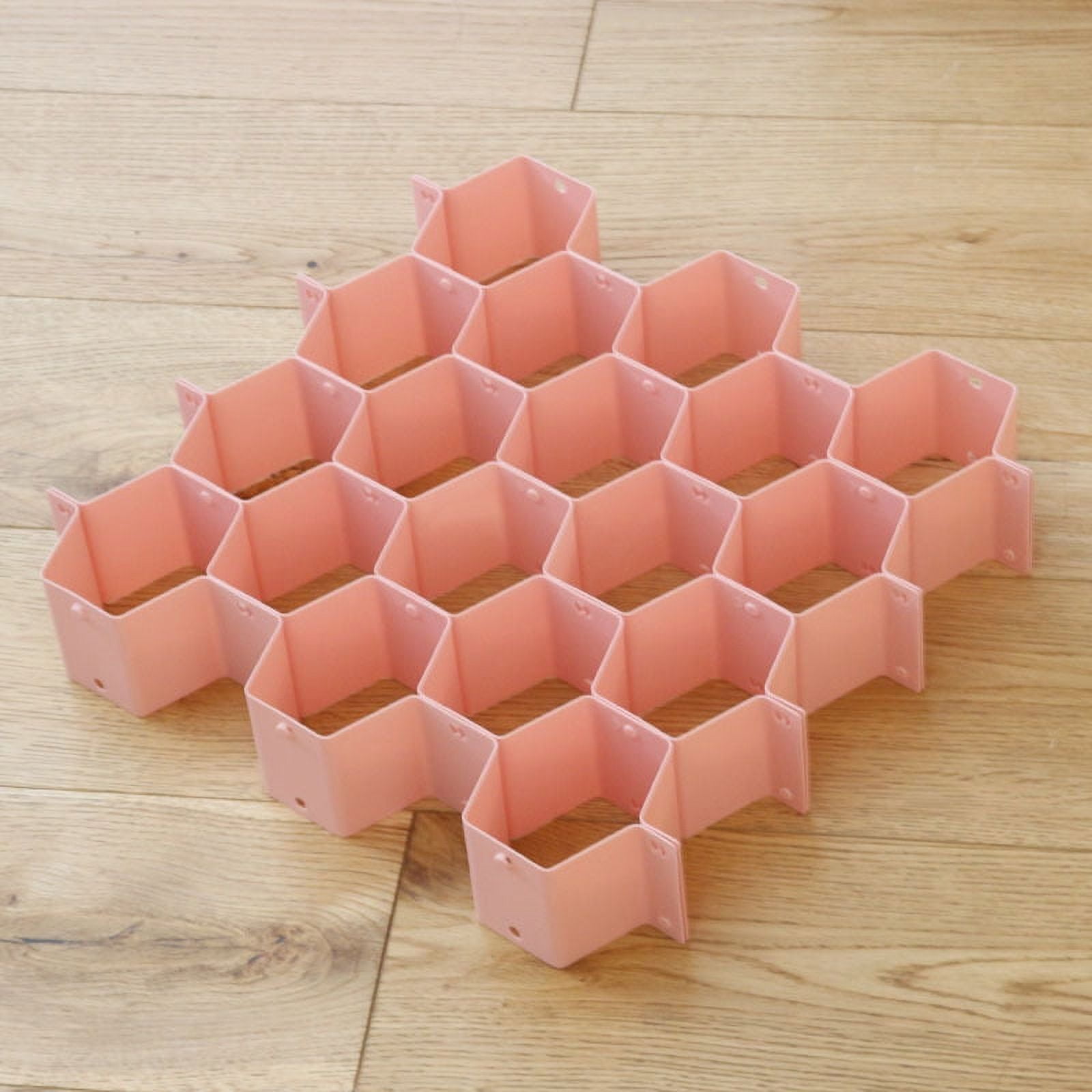 Anncus ABS Plastic DIY Honeycomb Wardrobe Drawer Divider Storage