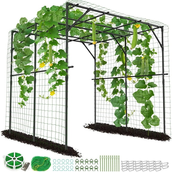 SUNYRISY Outdoor Garden Arch Trellis, 79" x 79" x 79" Extra Large Garden Trellis for Climbing Plants Outdoor, Plant Trellis for Cucumber Grape Vine Vegetable Fruit and Garden Gazebo
