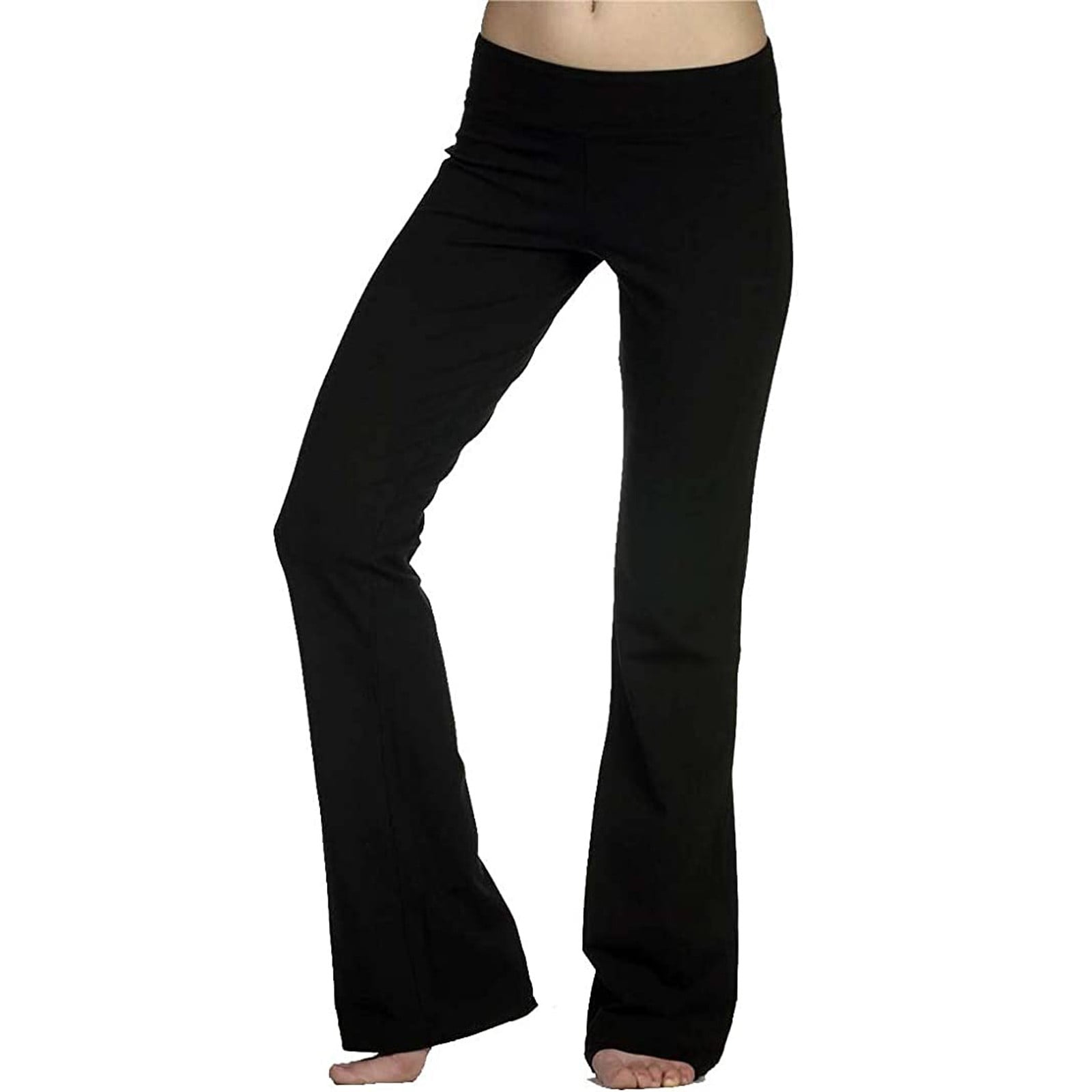 SUNYUAN Women's Bootcut Yoga Pants High Waist Yoga Workout Pants for  Women,Yoga Pants Basic/Back Pocket/Straight Leg Soft Workout Flare Tummy  Control