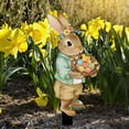 thumbnail image 1 of SUOKOM Easter Bunny Garden Stakes Easter Egg Dwarf Yard Signs for Easter Decorations Outdoor Spring Home Decor, 1PCS, 1 of 6