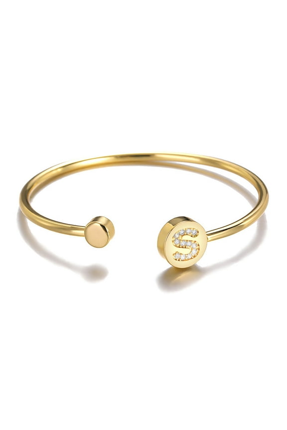 Gold Initial Bracelets for Women Girls,14K Gold Plated Gold Cuff Bangle Bracelets for Women Teen Girls, Dainty Gold Initial Bracelets for Bridesmaids Bracelets Gifts