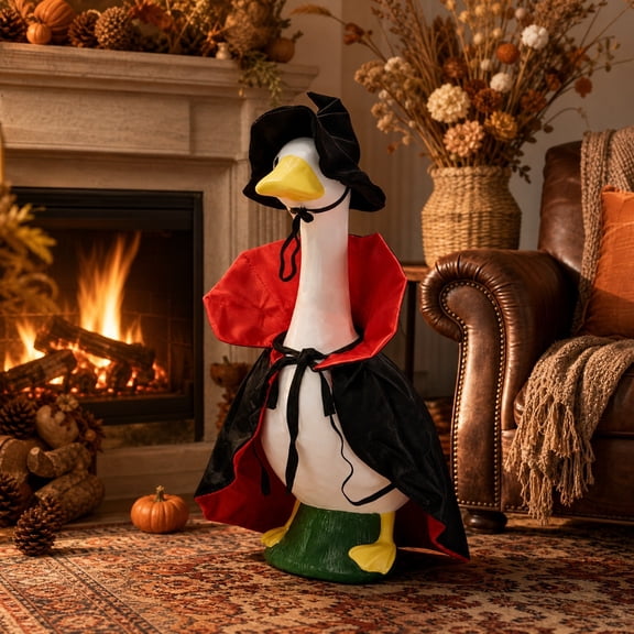 SUORE Halloween Vampire Porch Goose Outfits Devil Clothes for 23" Garden Goose Outdoor Patio Yard Lawn Decoration